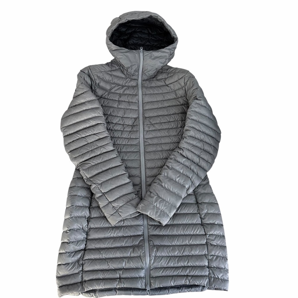 ARC’TERYX Nuri Coat Grey 750 Fill Down Hooded Puffer Jacket m